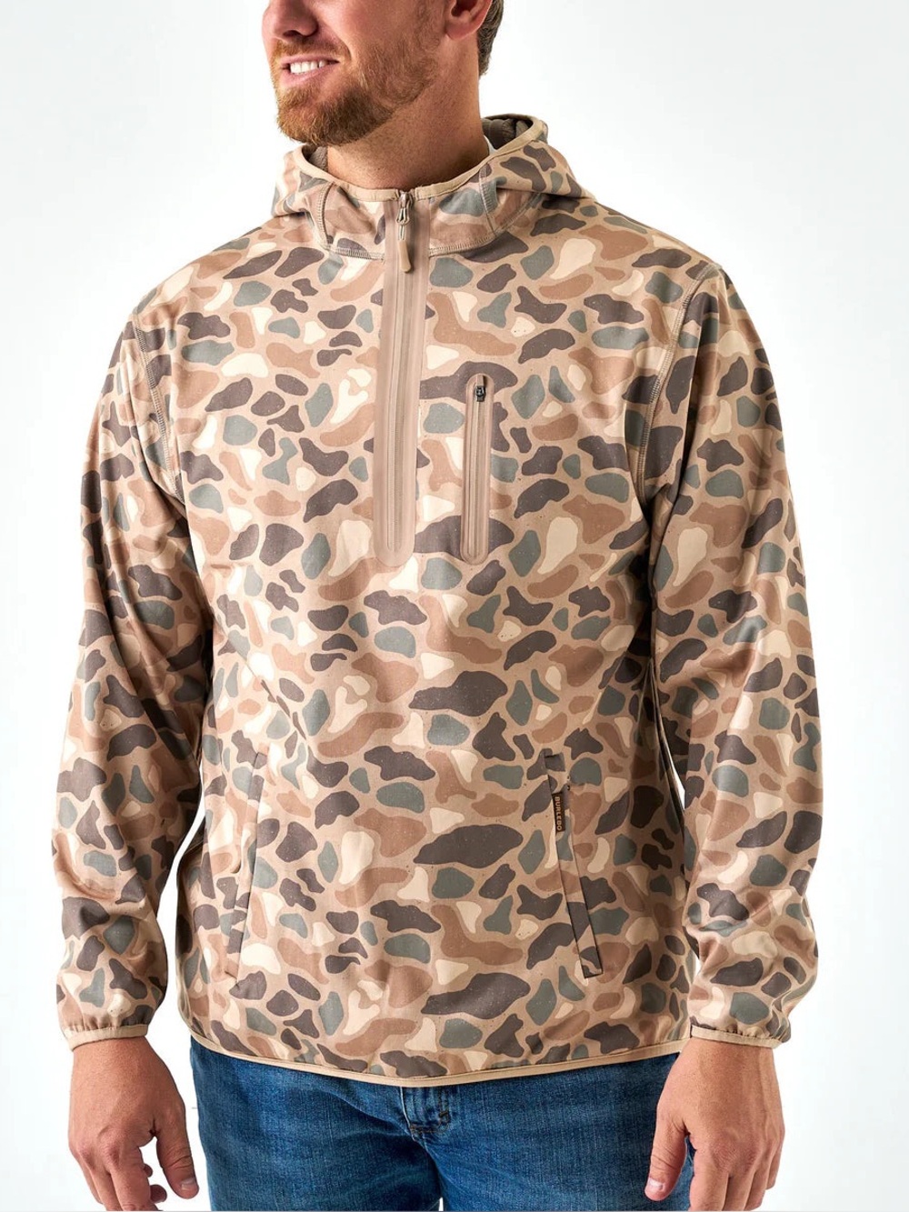 New With Tags Burlebo Duke Tech Mid-Layer Jacket - Pintail Camo